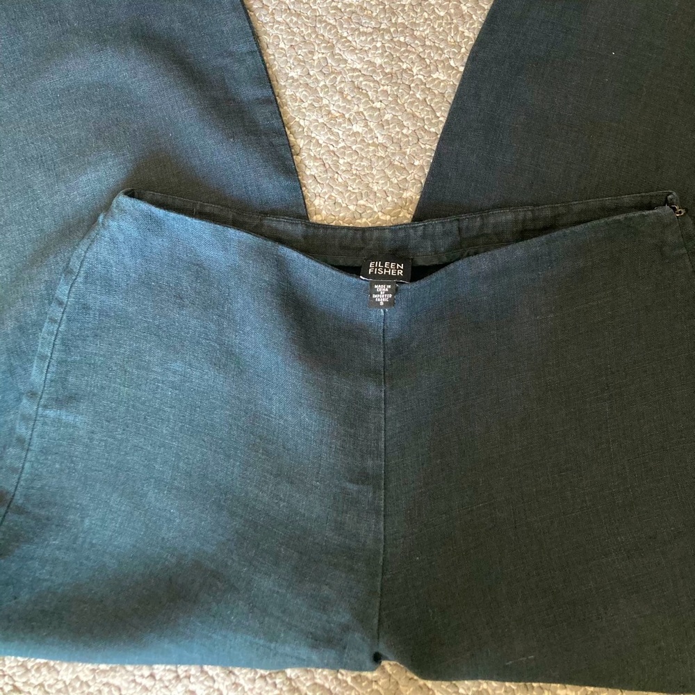 Eileen Fisher Black linen pants S
